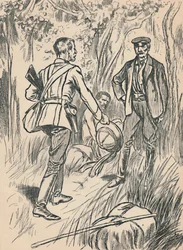 El encuentro de Stanley y Livingstone, c. 1907