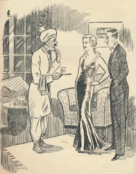 La Memsahib aireando su recién adquirido hindustani..., 1936