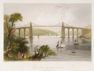 El puente de Menai, Bangor, Gales del Norte