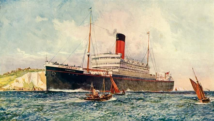 La línea de transporte atlántico Minnewaska, 21,998 toneladas, c1930