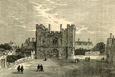 El Monasterio de San Juan de Jerusalén, Clerkenwell - La puerta desde el oeste, c. 1872