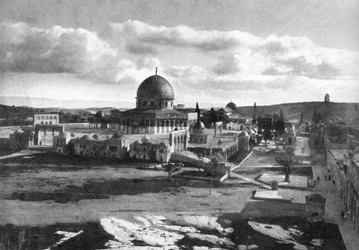 La Mezquita de Omar en el sitio del antiguo templo, Belén, Israel