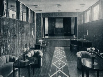La sala de música del Palacio Stoclet, Bruselas, Bélgica, c1914