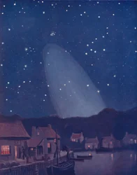 El misterioso cono de luz en el cielo, 1935