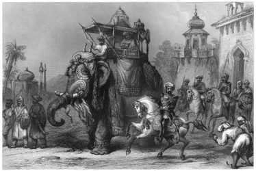El Nana Sahib con su escolta, c1860