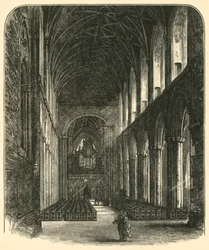 La nave, Nipon Minster, mirando al este, 1898