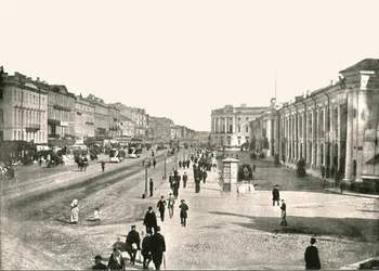 La avenida Nevski, San Petersburgo, Rusia, 1895