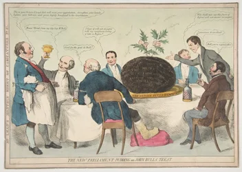 El nuevo pudín del parlamento o el trato de John Bull, ca. 1832