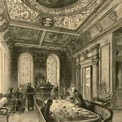 El antiguo tribunal de concejales, Guildhall, 1897