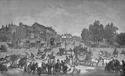 El viejo Elephant and Castle Inn, c. 1785, 1912