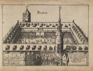 La Antigua Bolsa en Amberes, principios del siglo XVII