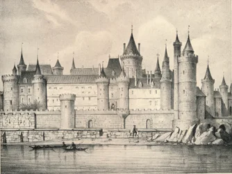 El viejo Louvre en 1670, 1915