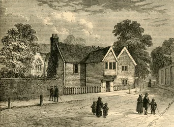 La Antigua Rectoría, Stoke Newington, en 1858, c1876