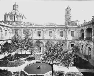 El antiguo convento de San Hipólito, Ciudad de México, México, c.1900