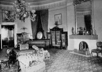 La sala oval en la Casa Blanca, Washington DC, EE.UU., 1908