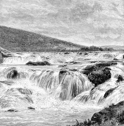 Las Cataratas Paikari en los Nilgiris, India, 1895