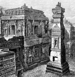 El Palacio de Kailash, Ellora, India