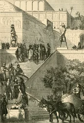 El Palacio de Kouyunjik, Restaurado. Después de Layard, 1890
