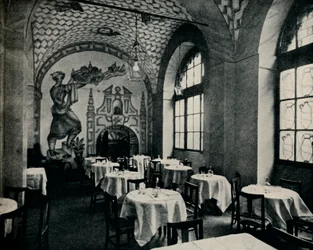 El restaurante Penna DOca, comedor principal, c1928