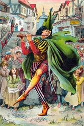 El flautista de Hamelín llevándose a los niños, ca. 1899