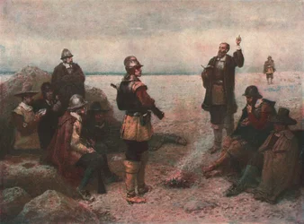 Los Padres Peregrinos, c. 1869, c. 1902
