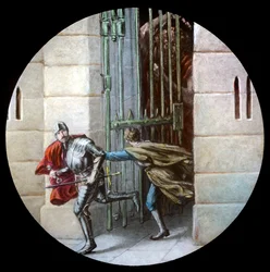Los peregrinos escapan del Castillo de la Duda, c. 1910