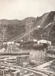Las tuberías en Riberao das Lages: Obras de Luz y Energía de Río, 1914