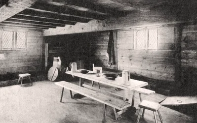 El primer puesto comercial de la colonia de Plymouth, Bourne, Massachusetts, EE.UU., c. 1900s