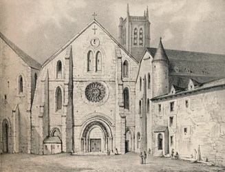 El portal de la Abadía de Santa Genoveva, 1915