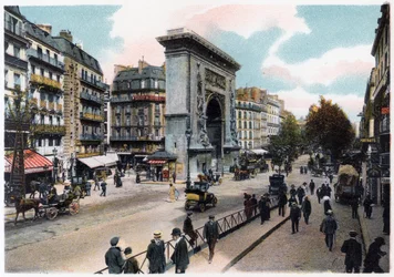 La Porte Saint Denis, París, c. 1900