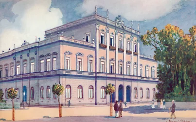 La Prefectura del Distrito Federal. Esquina noreste de la Plaza de la República, 1914