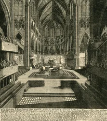 Los preparativos para la coronación de Jacobo II y su reina en 1685, 1881.