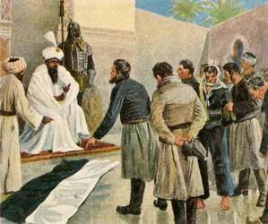 La bandera prusiana ante el sultán de Marruecos, 1780, 1936