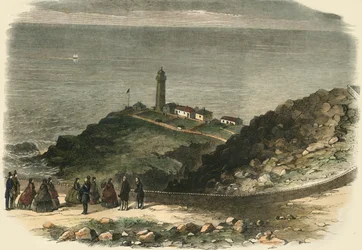 La reina visitando el faro de South Stack, Holyhead, 1853-1861