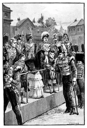 La Reina distribuyendo la Medalla de Crimea, Desfile de Horseguards, Londres, c1850s, 1888