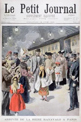 La Reina de Madagascar Ranavalo llega a París, 1901