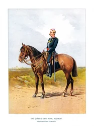 El Regimiento Real de la Reina, Staffordshire Yeomanry, c. 1890
