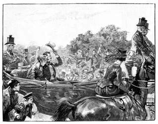 La recepción de la reina en Hyde Park, Londres, c1840s, 1900