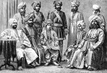 El Raja de Bahawalpur y su corte, 1895