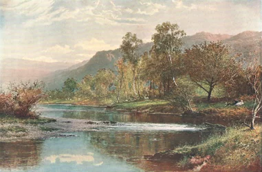 El río que desemboca en Derwent Water, c1902