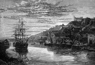 El río en Arundel, Sussex, 1900
