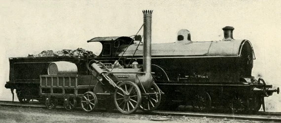 El cohete contrastado con el tipo perdido de 4-4-0, c. 1930