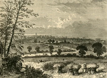 El Camino Romano, Tufnell Park, en 1838, c. 1876