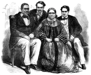 La familia real de Tahití, 1864