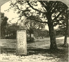 La piedra de Rufus en el Nuevo Bosque, 1890