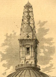 El andamiaje y el observatorio en St. Pauls