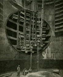 El eje que conduce a la entrada del túnel de Blackwall, 1901