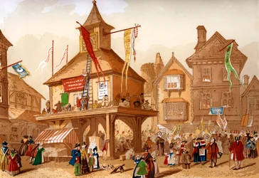 El jubileo de Shakespeare en Stratford upon Avon, c1850
