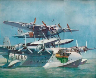 El avión compuesto Short-Mayo, c1937