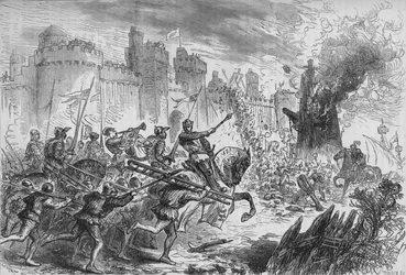 El asedio de Berwick, c. 1880